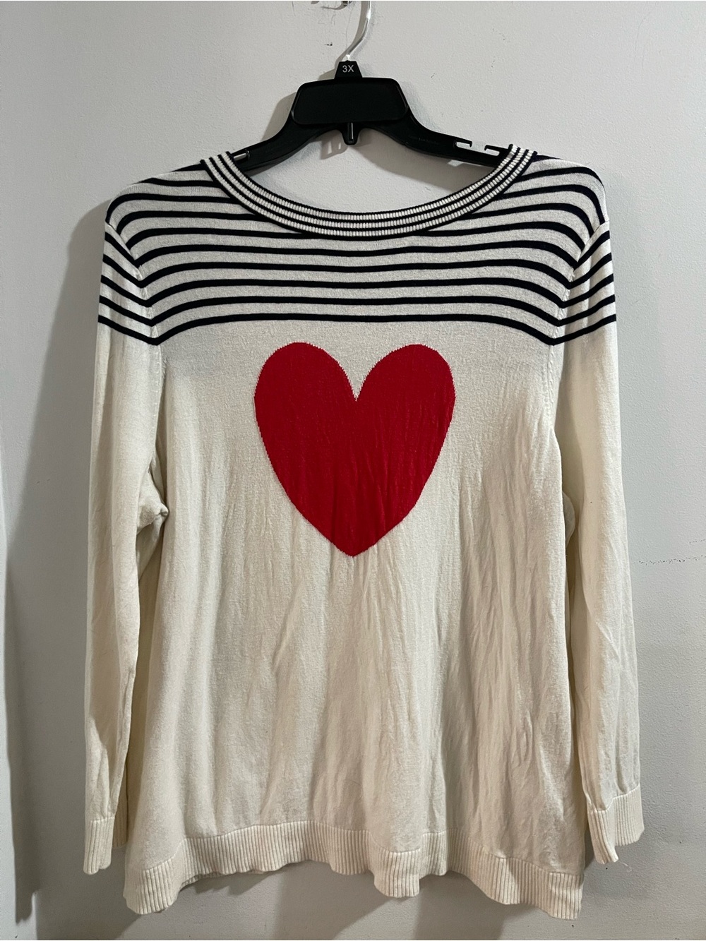 Talbots Button-Back Heart Sweater 2X